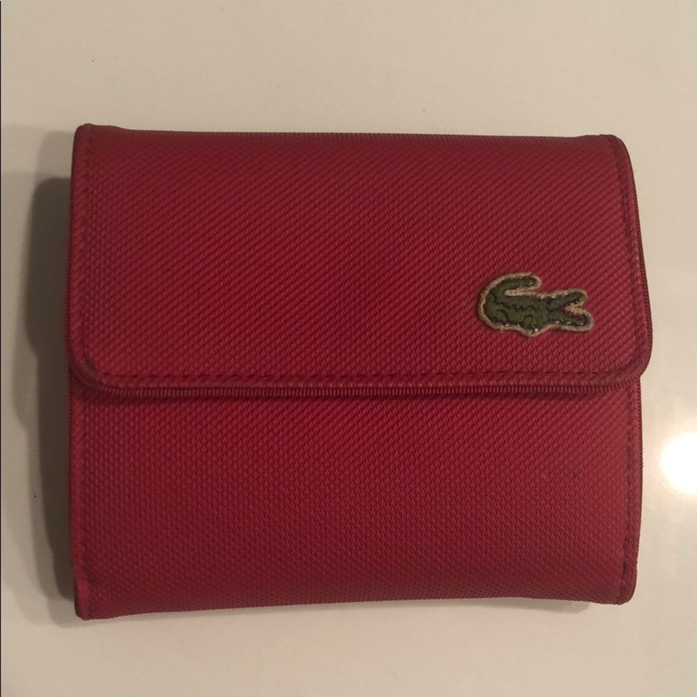 Lacoste pink wallet